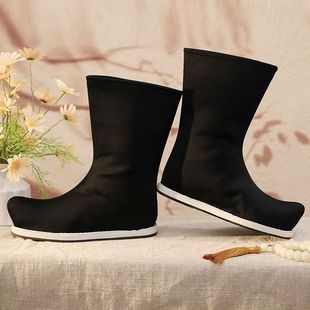 Мужская обувь в диком костюме Hanfu увеличивает сапоги COS Ming мыльные сапоги с водонепроницаемой резиновой подошвы древние сапоги