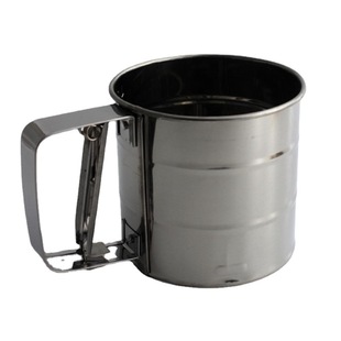 Stainless steel manual flour sieve rice powder sieve baking filter household sugar powder sieve factory direct flour sieve