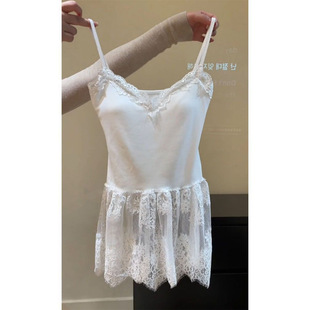 French Style Pure Desire Lace Camisole Women's 2024 New Style Beautiful Slim-fit Slimming Sexy Base Small Top