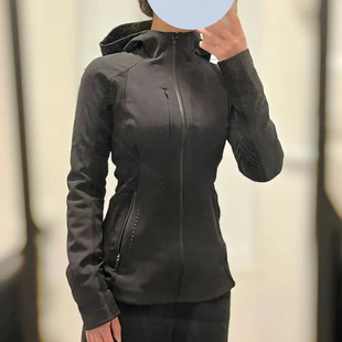New winter women's yoga clothes hooded jacket soft shell outdoor hiking Cro * s slim warm sports jacket