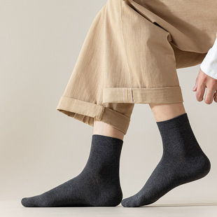Boneless socks men's cotton thin right angle socks spring and autumn breathable non-slip non-slip low-cut sports mid-calf socks