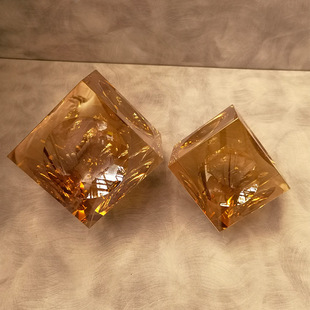 [Factory direct] New Chinese decoration creative soft light luxury crystal Rubik's cube hotel living room porch decorations
