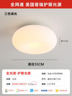Full spectrum Pu Rui ceiling lamp Nordic simple modern cream style girl's room warm master bedroom dining room chandelier