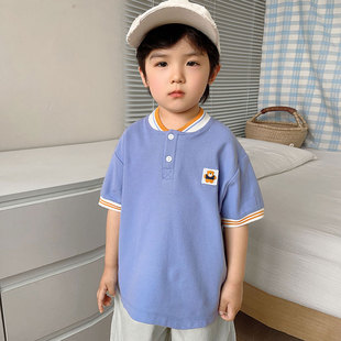 Boys' Short-sleeved Polo Shirt T-shirt Summer Summer Summer Wear Baby Children's Wear Baby Children's Half-sleeved Top Trendy Summer X4466