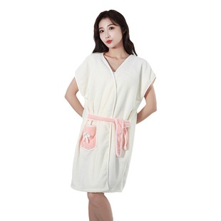 Soft Bathrobe Absorbent Comfortable Household Thickened New Arrival Wearing Bath Towel Adult Pineapple Cross Strap Bath Dress