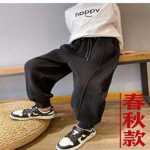 2024 Boys Pants Spring and Autumn Sports Pants Big Children's New Children's Loose Casual Trousers Baby Trendy Pants