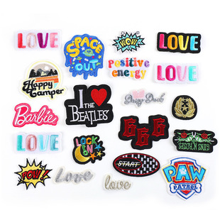Fashion computer embroidered ripped Patch clothing bag shoes and hats accessories clothing accessories epaulet trendy letters