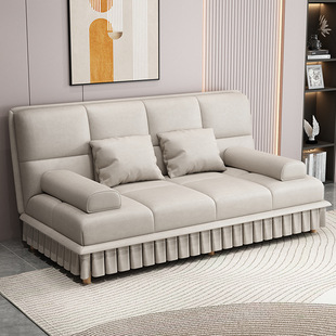 Multi-functional Folding Sofa Bed Dual-use Small Apartment Simple Cat Scratch Skin Household Living Room Apartment Lazy People Can Lie and Sleep