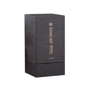 Gift box custom small batch cold compress gel heaven and earth cover gift box black liquid perfume cosmetic packaging custom