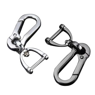 Factory direct high-grade alloy car keychain stirrup buckle metal keychain simplified version two-piece horseshoe buckle