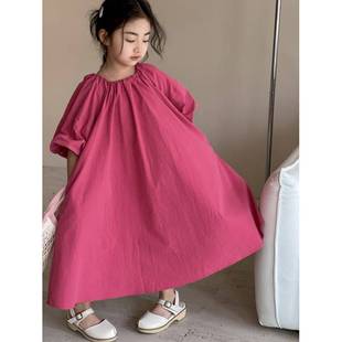 Girls' dress Korean Style 2025 Summer New Style Children's Baby Bubble Backless Princess Trendy Skirt