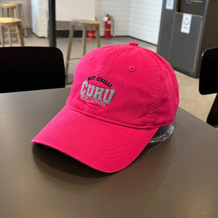 Spring and summer hat female Net Red couple street fashion brand letter embroidery baseball cap Korean style washed cotton peaked cap male