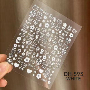 Cross-border New Nail Art Stickers Ins Sweet Cool Irregular Five-pointed Star Dopamine y2k Star Adhesive Nail Art Stickers