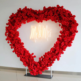 Foreign Trade Specializes in Aluminum Alloy Wedding Arch, Heart-shaped Wedding Arch, Birthday Party Background Set