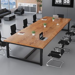 Conference Table Long Table Simple Modern Office Table and Chair Negotiation Combination Conference Room Long Table Workbench Training