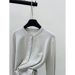 6UP Early Autumn Korean Crewneck Long Sleeve Sweater Women's 2024 Guangzhou 13 Line New Casual Lazy Style Top 90088