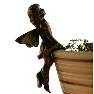 Independent Station New Flower Fairy Wall Hanging Fairy Pot Hug Flower Pot Decorative Resin