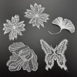 New Fish Silk Thread Eyelash Embroider Lace DIY Wedding Dress Cut Out Lace Accessories Water-Soluble Fish Silk Thread Lace