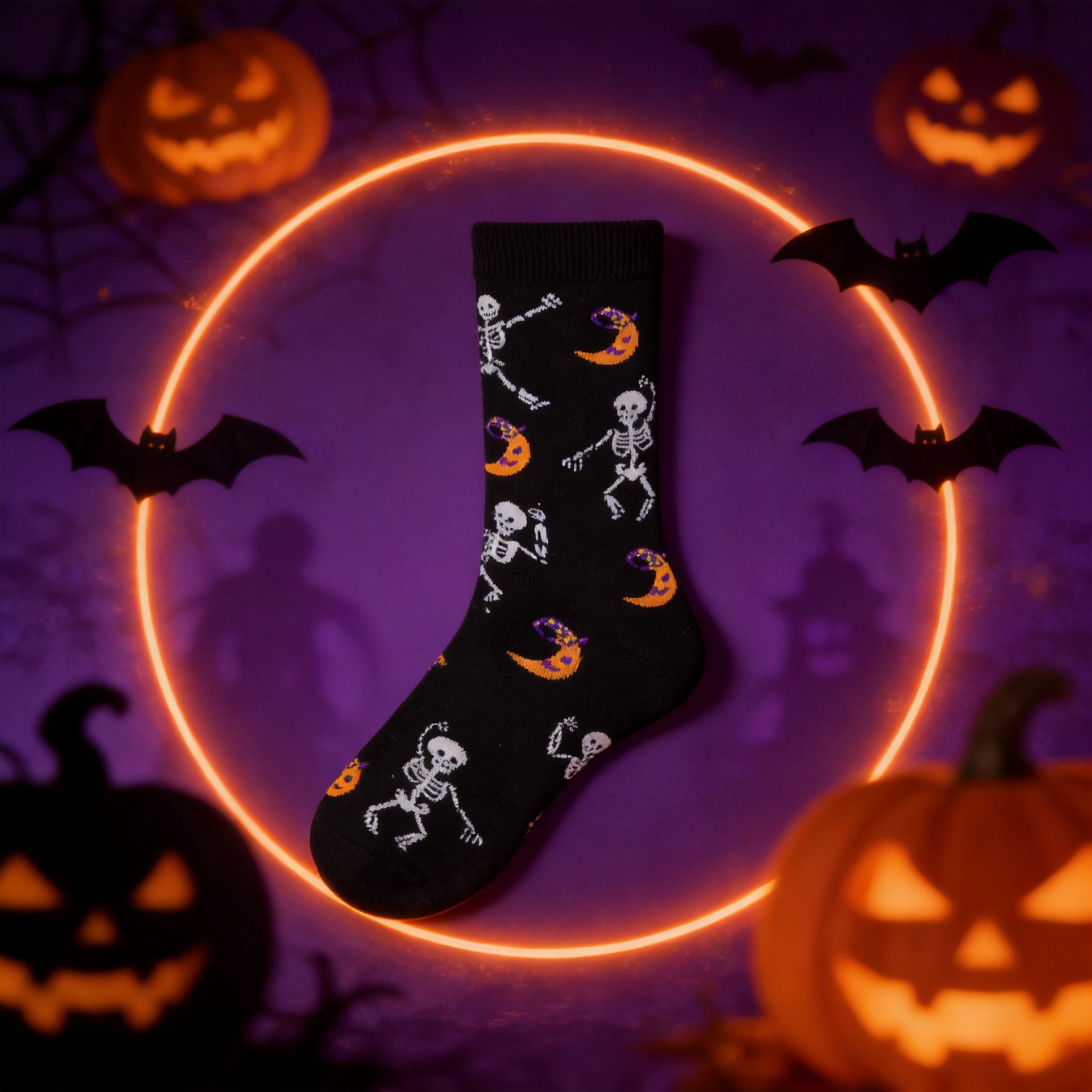Large Size Halloween Socks in Stock, Halloween Autumn and Winter Gift Long Socks, Versatile Couple Socks, Versatile Mid-Length Socks, Versatile Long Socks