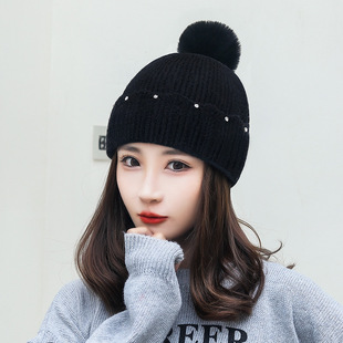 Zhenqi новый сплошной цвет дикая мягкая эластичная шерстяная шапка