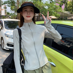 2025 Nylon Original Yarn Vertical Collar Slim-fit Sunscreen Clothing Women's Ultraviolet Protection UPF50 Thin Sunscreen Clothing Sunscreen Jacket