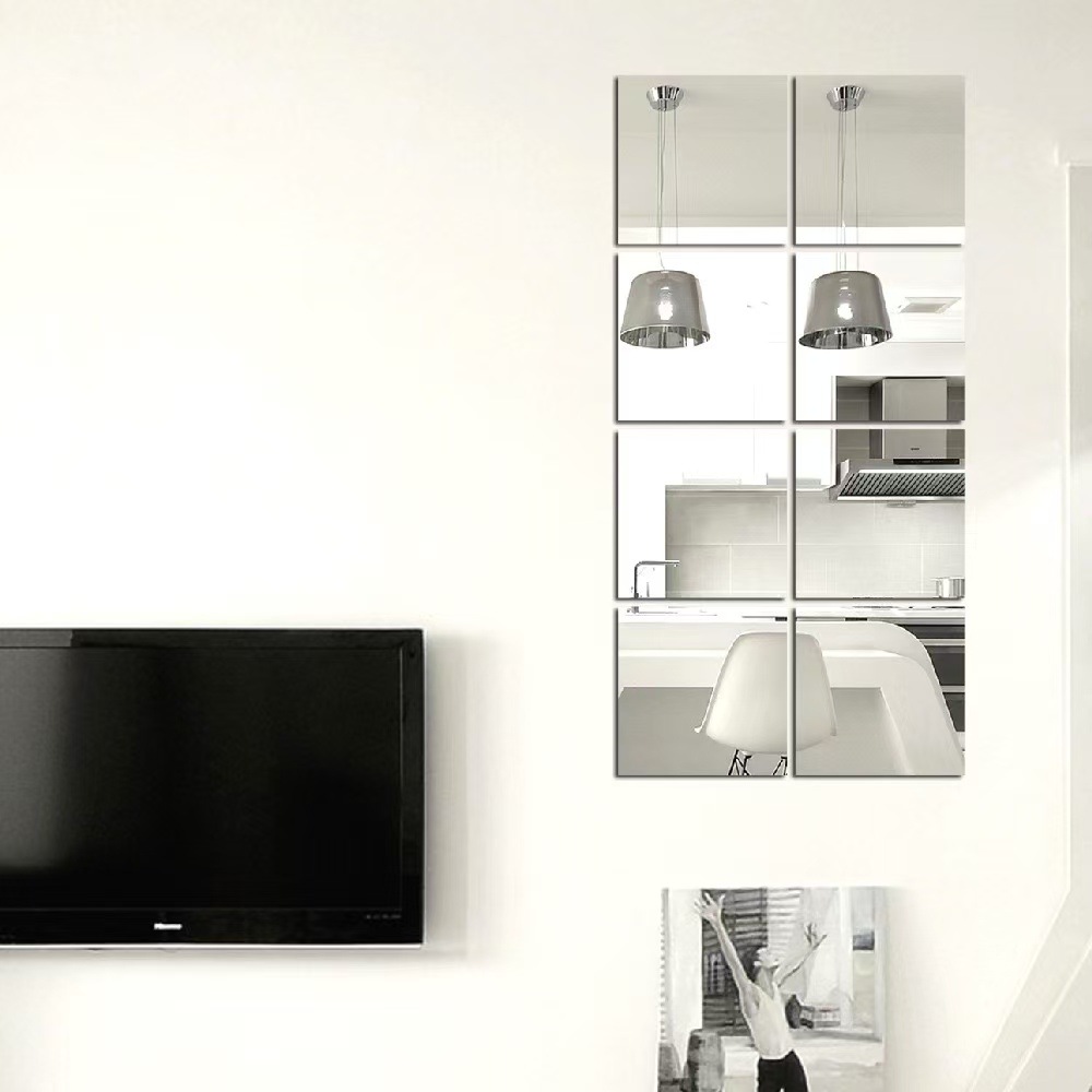 Acrylic Mirror Stereo Wall Stickers Living Room Bathroom Waterproof Wall Stickers Full Body Soft Mirror Living Room Self-adhesive Mirror Stickers