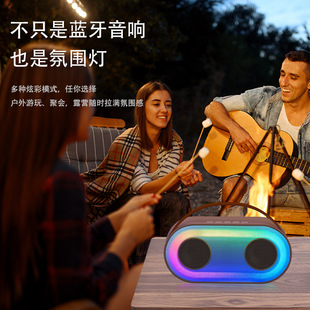 Открытый мобильный телефон караоке аудио костюм беспроводной Bluetooth динамик с микрофоном Детский семейный KTV Атмосфера свет Майк P6