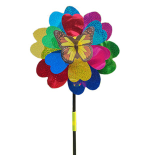 Windmill Double-decker Windmill Colorful Children's Toy Stall Cartoon Luminous Small Toy Scenic Area Park Internet Red Windmill