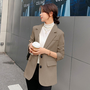 Small Suit Jacket Women's Trendy Ins Spring New Korean Style Loose All-match Western Style Casual Suit for Small Men