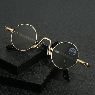 Small Round Eyes Prince Mirror Online Celebrous TikTok Live Broadcast Personality Funny Crystal Sunglasses High Definition Optical Flat Glasses