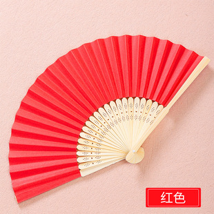 Children's blank Chinese style fan diy folding fan kindergarten ancient style painting handmade graffiti painting fan surface