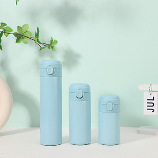 Small Fresh Stainless Steel Bouncing Thermos Cup for Male and Female Students Portable Simple Water Cup Outdoor Couple Thermos Cup