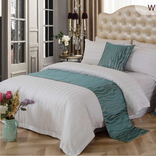 Modern simple jacquard bed flag bed end towel hotel bed end towel special towel bedding spot