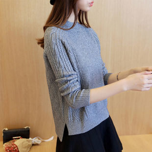 Fairy Autumn and Winter Sweater Women's Outer Wear Base Korean Retro Loose Lazy Style Inner Long Sleeve All-match Sweater