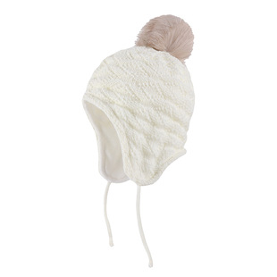 2024 Lang Zhen new autumn and winter diamond knitted hat outdoor warm ear protection cute fur ball wool hat