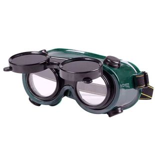 Welder's special electric welding protective glasses head-mounted flip cover electrician goggles anti-spatter anti-glare welding glasses