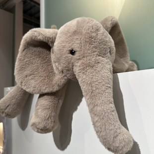 Cute British elephant doll pillow lying elephant doll plush toy Sima Ji children soothing Doll Gift