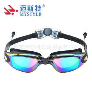 3600 men's and women's large-frame swimming goggles anti-fog swimming goggles silicone swimming goggles electroplating one-piece earplugs swimming goggles