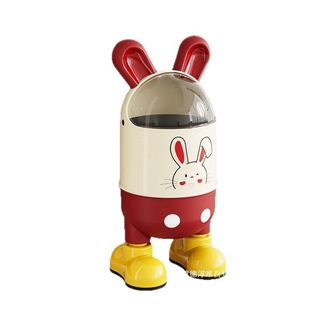 Shengbangrong wastebasket large capacity flip waste creative cartoon kitchen rental house flip storage bin trash can