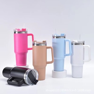 Cross-Border Simple 40oz First-Generation Handle Car Cup 304 Liner Stainless Steel Thermos Cup Water Cup Outdoor Ice Cup