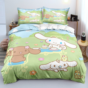 Yugui dog series three-piece bedding set 90-120g brushed cloth provide material package can be sent on behalf