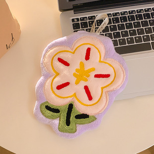 Flower Towel Hanging Absorbent Thickened Coral Fleece Towel Kitchen Bathroom Wipe Handkerchief Quick-drying Towel