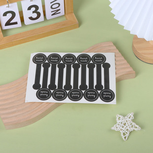 Factory wholesale hand made black round head long pudding stickers push music sticker 10 stickers/sheet