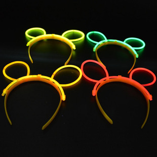 Glow Stick Rabbit Ears Mickey Head Hoop Christmas Halloween Bar Carnival Props Bag Set Christmas