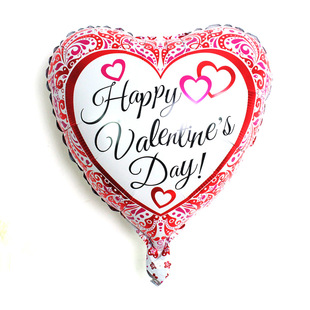 Cross-border New 18-inch Happy Valentine's Day Aluminum Film Balloon LOVE Aluminum Foil Balloon Wedding Tanabata Festival Layout