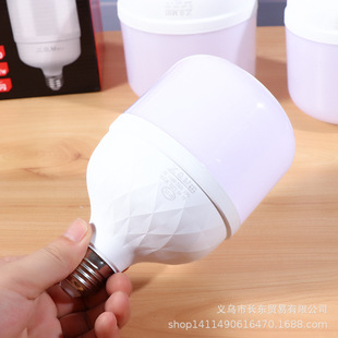 Xinqiaomu Lighting Plastic-coated Aluminum E27 Screw LED Energy-saving Lamp No Stroboscopic Constant Current Highlight Gao Fushuai Bulb Lamp