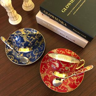 Coffee cup saucer black tea cup British bone china suit European court style afternoon tea cup tea set flower tea cup breakfast cup