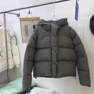 2023 новый зимний новый корейский бутон шляпа пуховая хлопчатобумажная одежда женская короткая свободная толстая хлебная куртка