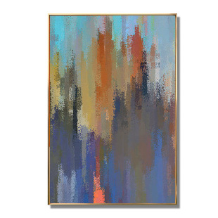 Pure hand-painted oil painting [staggered room] simple modern living room porch hotel shopping mall restaurant abstract three-dimensional hanging painting