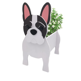 Creative Cartoon Bulldog Fleshy Flower Pot Desktop Decorative Bonsai Fleshy Small Flower Pot Gardening Micro Landscape Wholesale
